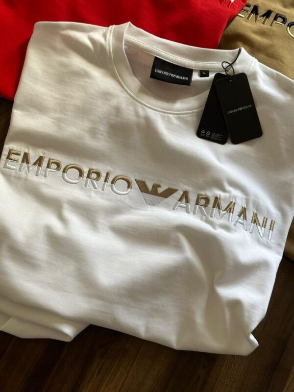 First Copy Armani Round Neck T-Shirt – Imported President Collection - Image 3