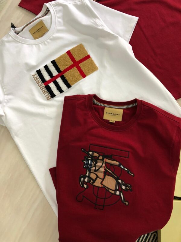 First Copy Burberry Premium Cotton Lycra Crew Neck T-Shirt - Image 10