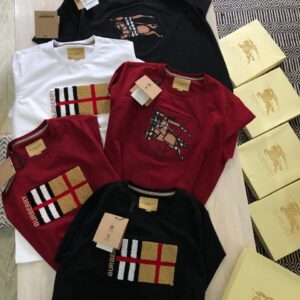 First Copy Burberry Premium Cotton Lycra Crew Neck T-Shirt