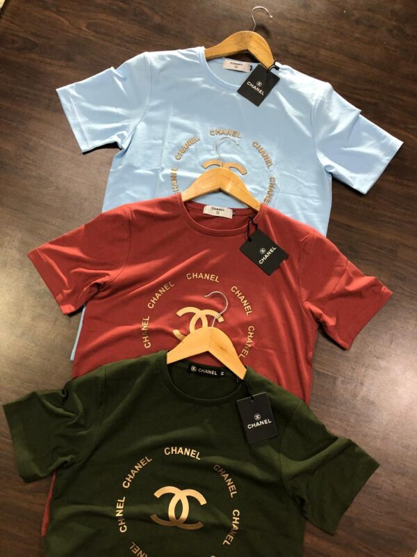 First Copy Chanel Imported Lycra T-Shirt – Premium Comfort & Luxury Style - Image 2