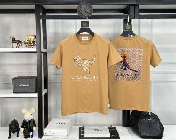 First Copy Coach Imported Cotton Lycra Fabric Round Neck T-Shirt - Image 9