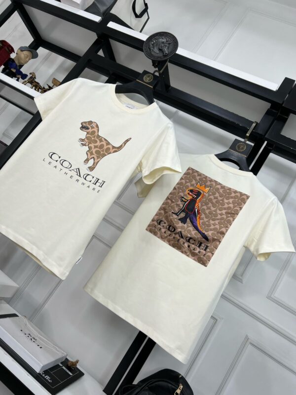 First Copy Coach Imported Cotton Lycra Fabric Round Neck T-Shirt - Image 8
