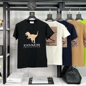 First Copy Coach Imported Cotton Lycra Fabric Round Neck T-Shirt