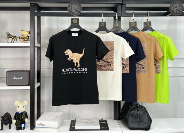 First Copy Coach Imported Cotton Lycra Fabric Round Neck T-Shirt