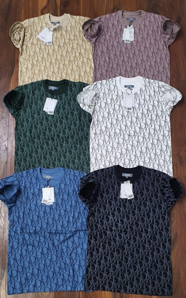 First Copy Dior Premium Lycra Round Neck T-Shirt for Men - Image 6