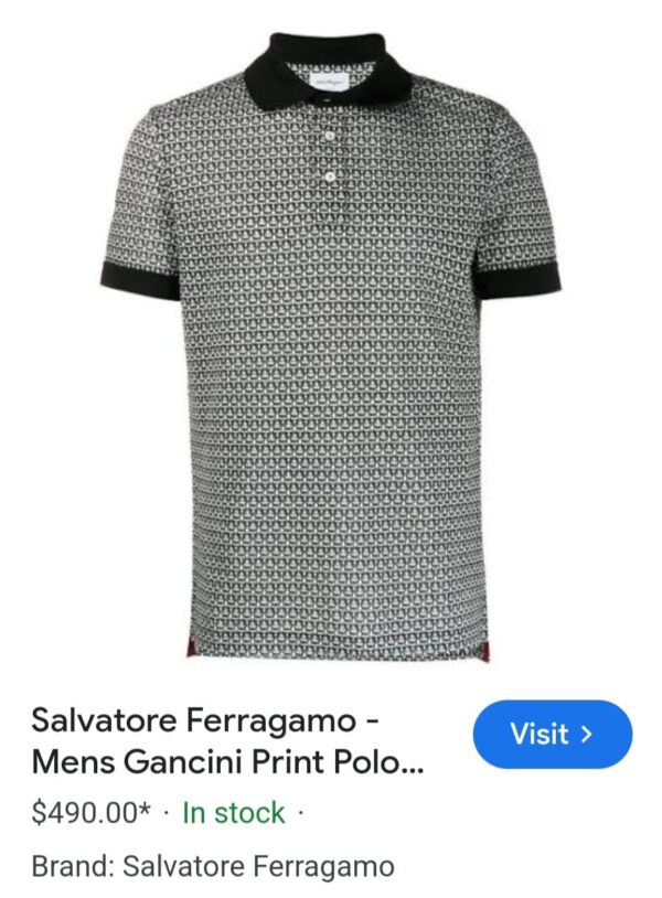 First Copy Ferragamo Premium Lycra Polo T-Shirts – Luxury Comfort & Style - Image 10