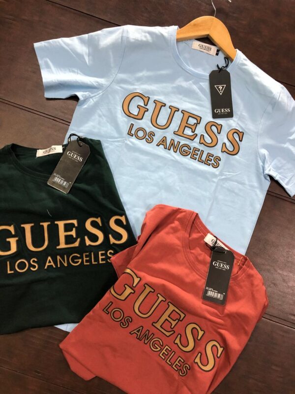 First Copy GUESS Imported Lycra T-Shirt – Premium Stretch Comfort