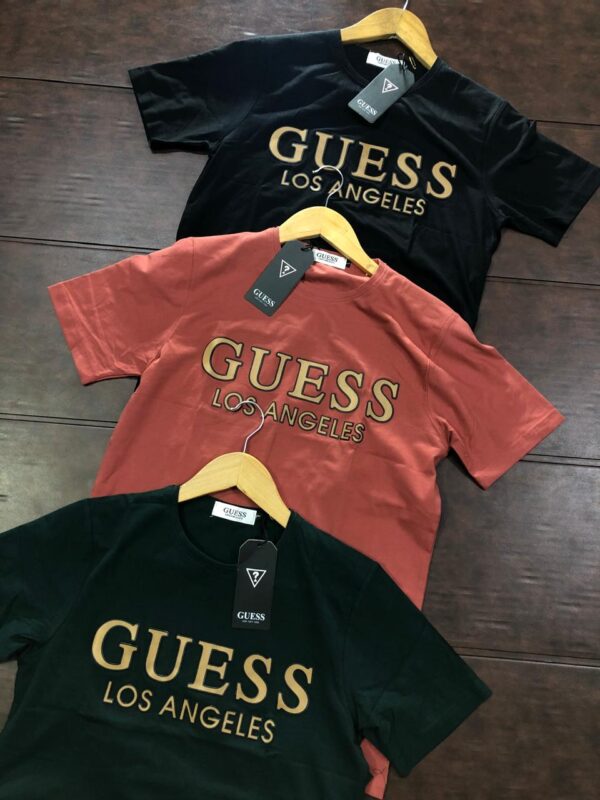 First Copy GUESS Imported Lycra T-Shirt – Premium Stretch Comfort - Image 5