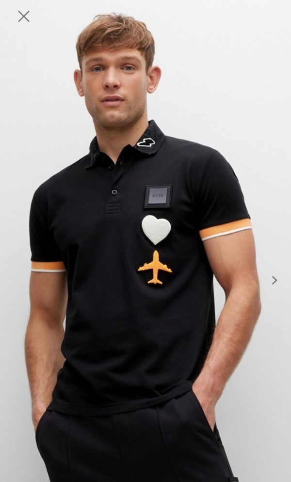 First Copy Hugo Boss Superior Cotton Lycra Collar T-Shirt - Image 11