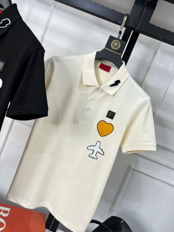 First Copy Hugo Boss Superior Cotton Lycra Collar T-Shirt - Image 5