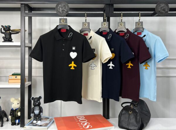 First Copy Hugo Boss Superior Cotton Lycra Collar T-Shirt