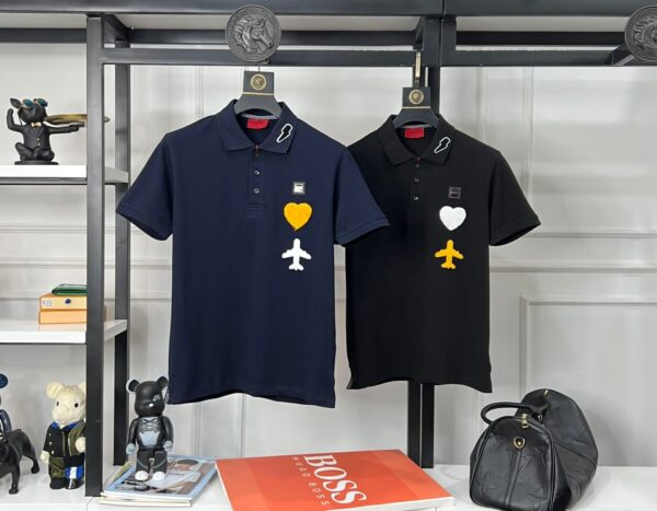 First Copy Hugo Boss Superior Cotton Lycra Collar T-Shirt - Image 8
