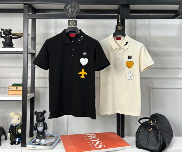 First Copy Hugo Boss Superior Cotton Lycra Collar T-Shirt - Image 7