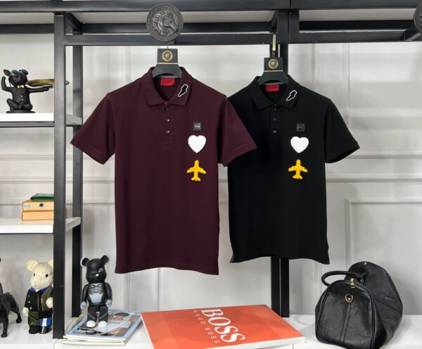 First Copy Hugo Boss Superior Cotton Lycra Collar T-Shirt - Image 9