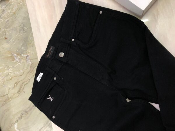 First Copy Louis Vuitton Embroidered Jeans – Front & Back Detailed Work - Image 10