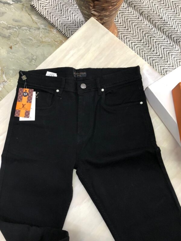 First Copy Louis Vuitton Embroidered Jeans – Front & Back Detailed Work