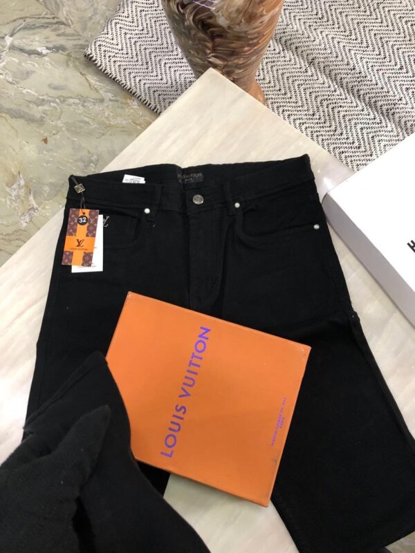First Copy Louis Vuitton Embroidered Jeans – Front & Back Detailed Work - Image 6