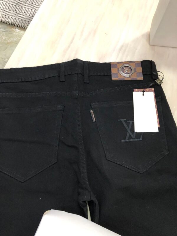 First Copy Louis Vuitton Embroidered Jeans – Front & Back Detailed Work - Image 5