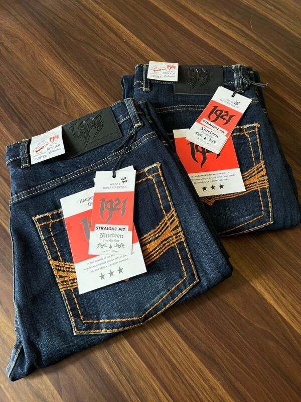 First Copy Premium Denim – Genuine Blue Shade | Straight Fit Men’s Jeans - Image 3