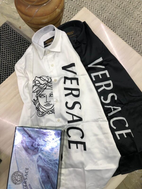 First Copy Versace Imported Cotton Shirts - Image 4