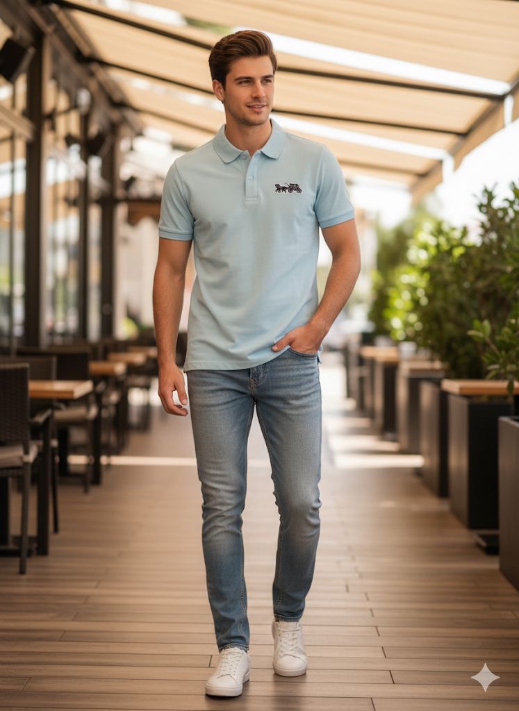 FIRST COPY COACH  IMPORTED QUALITY EXCLUSIVE POLO TEES - Image 5