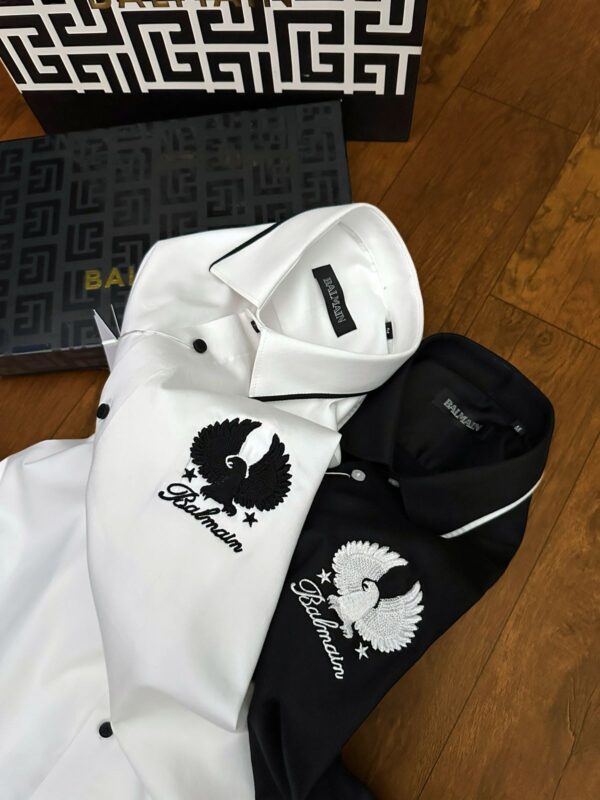 First Copy Balmain Paris Original Stock Premium Cotton Shirt for Men - Image 7