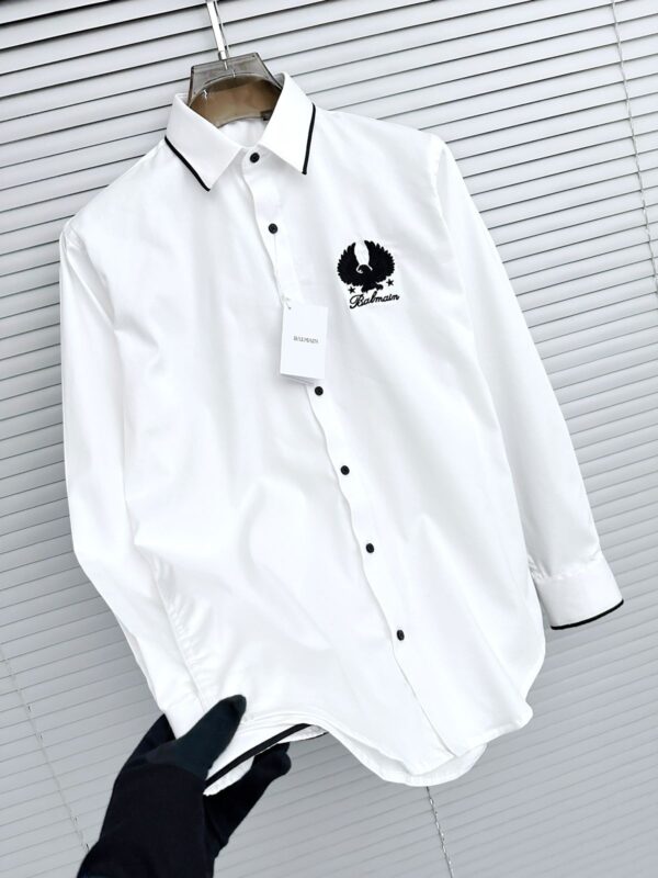 First Copy Balmain Paris Original Stock Premium Cotton Shirt for Men - Image 9