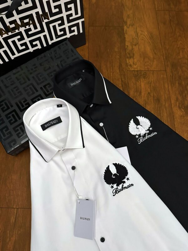 First Copy Balmain Paris Original Stock Premium Cotton Shirt for Men - Image 8
