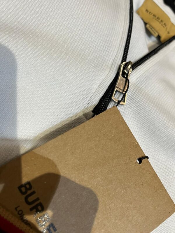 First Copy Burberry Exclusive Half Zip Knitted Sweater for Men - Image 5