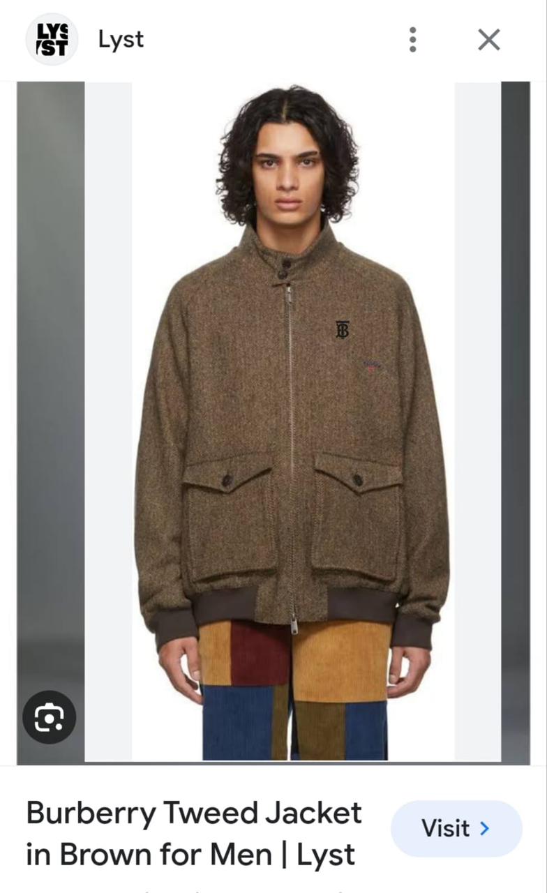First Copy Burberry Imported Tweed Jacket for Men - Image 11