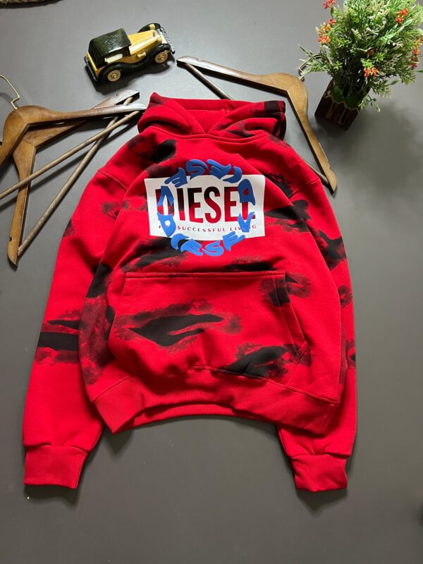 First Copy Diesel Premium 3-Thread Cotton Fleece Hoodie for Men - Image 7