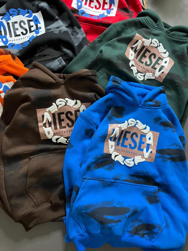First Copy Diesel Premium 3-Thread Cotton Fleece Hoodie for Men - Image 6