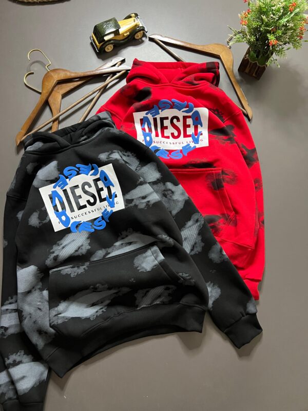 First Copy Diesel Premium 3-Thread Cotton Fleece Hoodie for Men - Image 5