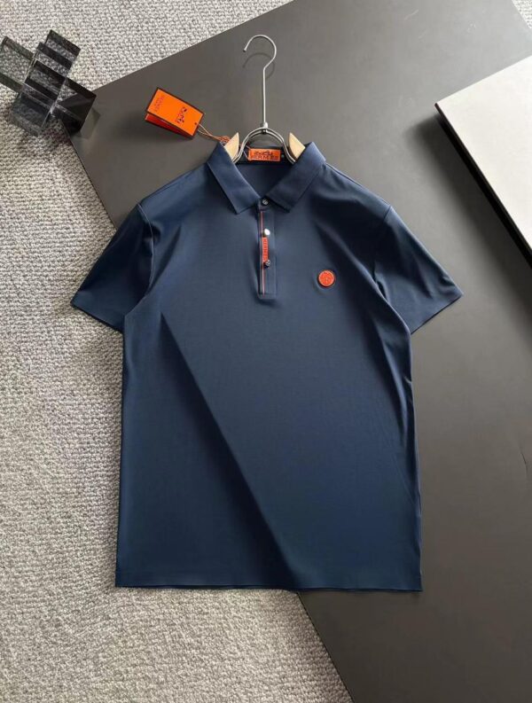 First Copy Hermes Imported Lycra Polo T-Shirt for Men - Image 3
