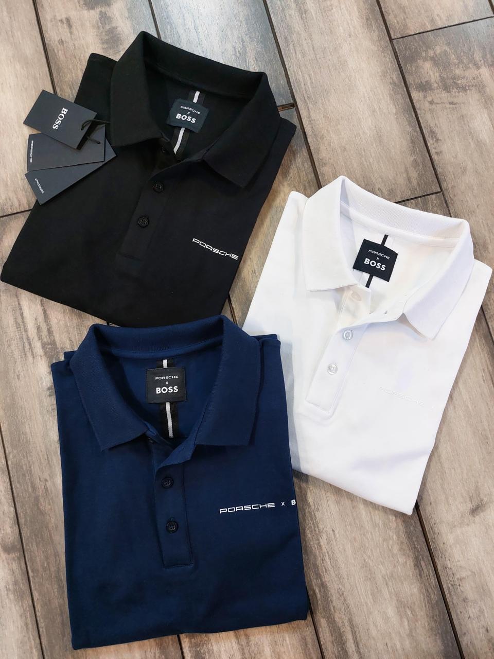 First Copy Hugo Boss Porsche Imported Quality Exclusive Polo Tees for Men - Image 2