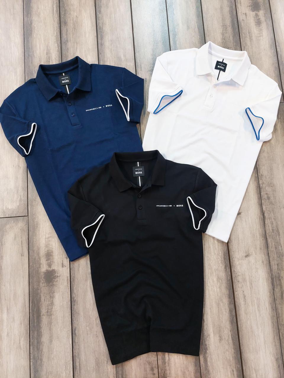 First Copy Hugo Boss Porsche Imported Quality Exclusive Polo Tees for Men