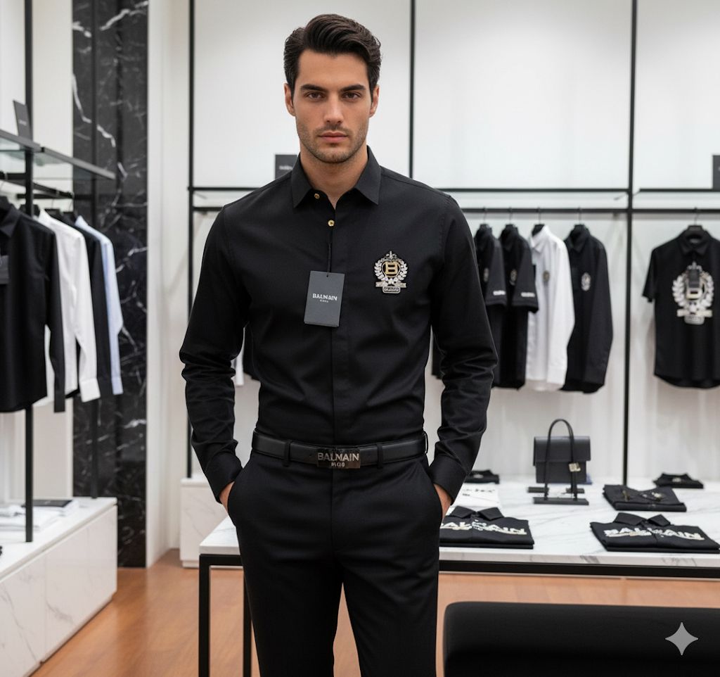First Copy Balmain Paris Club Wear Shirts for Men - Image 9