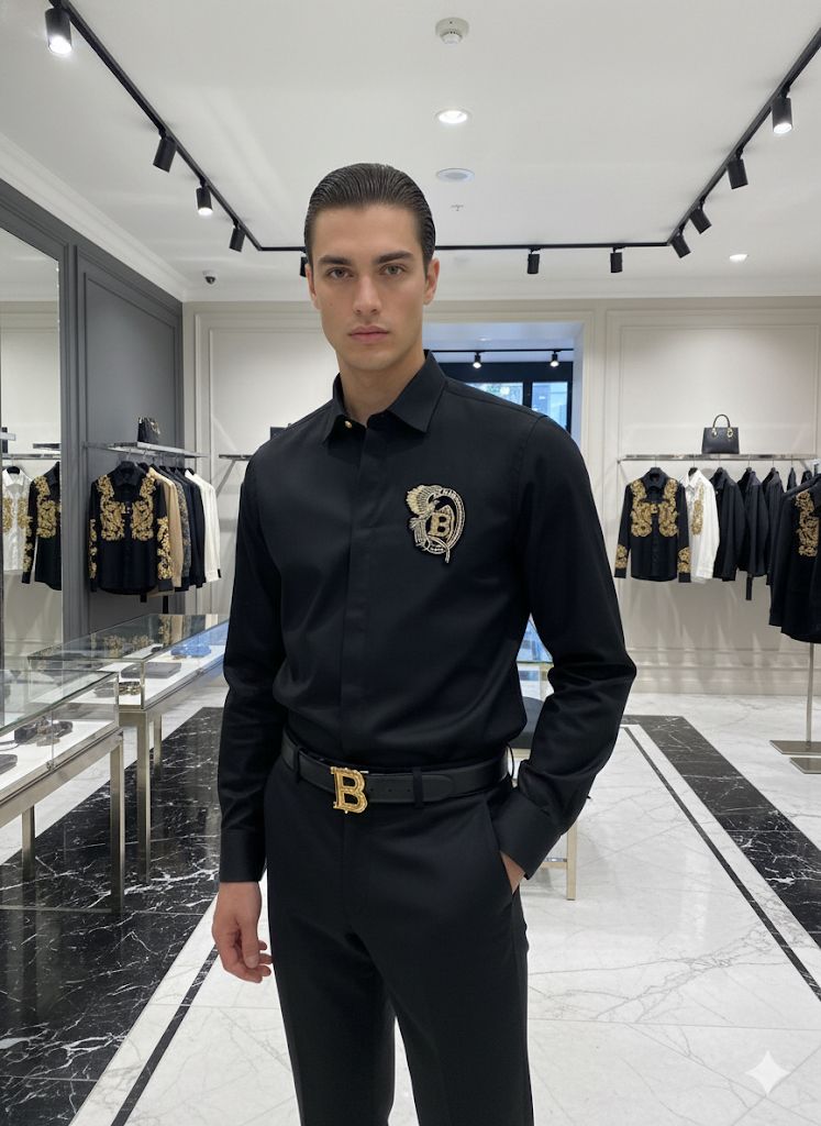 First Copy Balmain Paris Club Wear Shirts for Men - Image 8