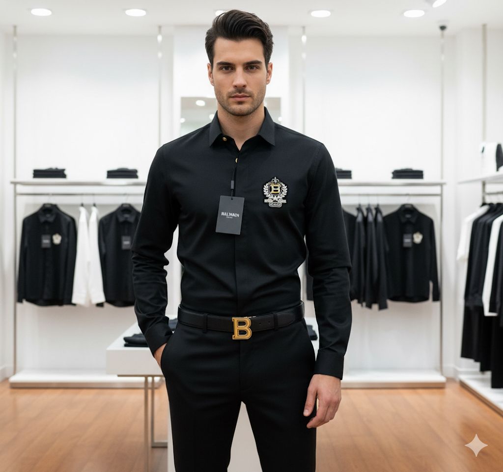 First Copy Balmain Paris Club Wear Shirts for Men - Image 7