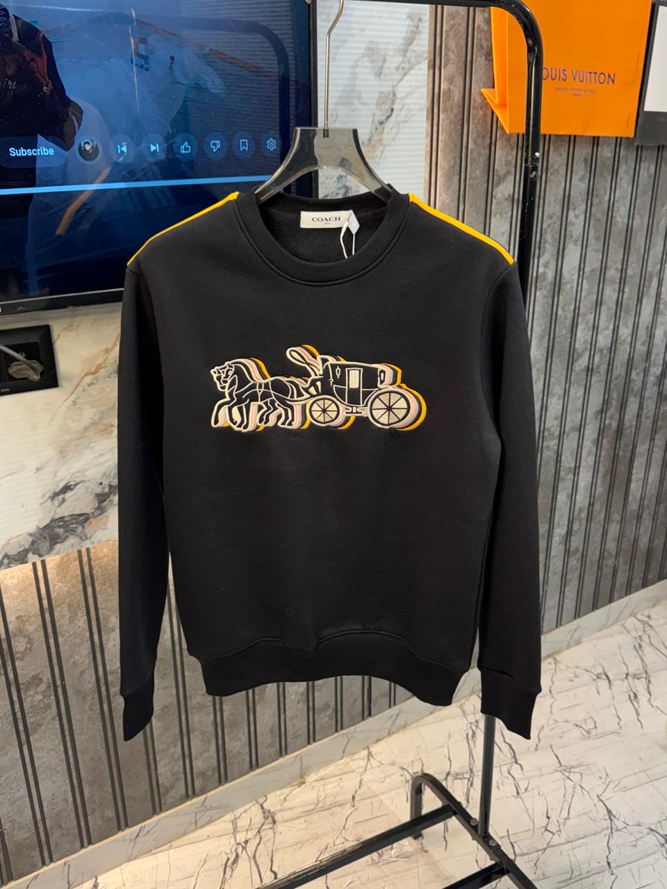 First Copy Coach Imported Premium Fleece Sweatshirt - Image 2