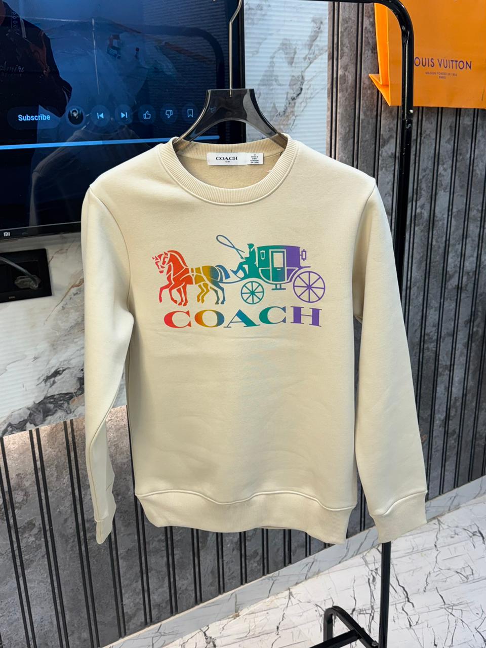 First Copy Coach Imported Premium Fleece Sweatshirt - Image 3