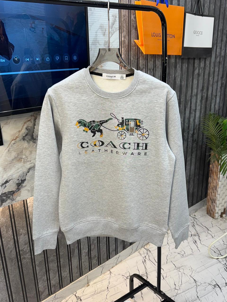 First Copy Coach Imported Premium Fleece Sweatshirt - Image 4