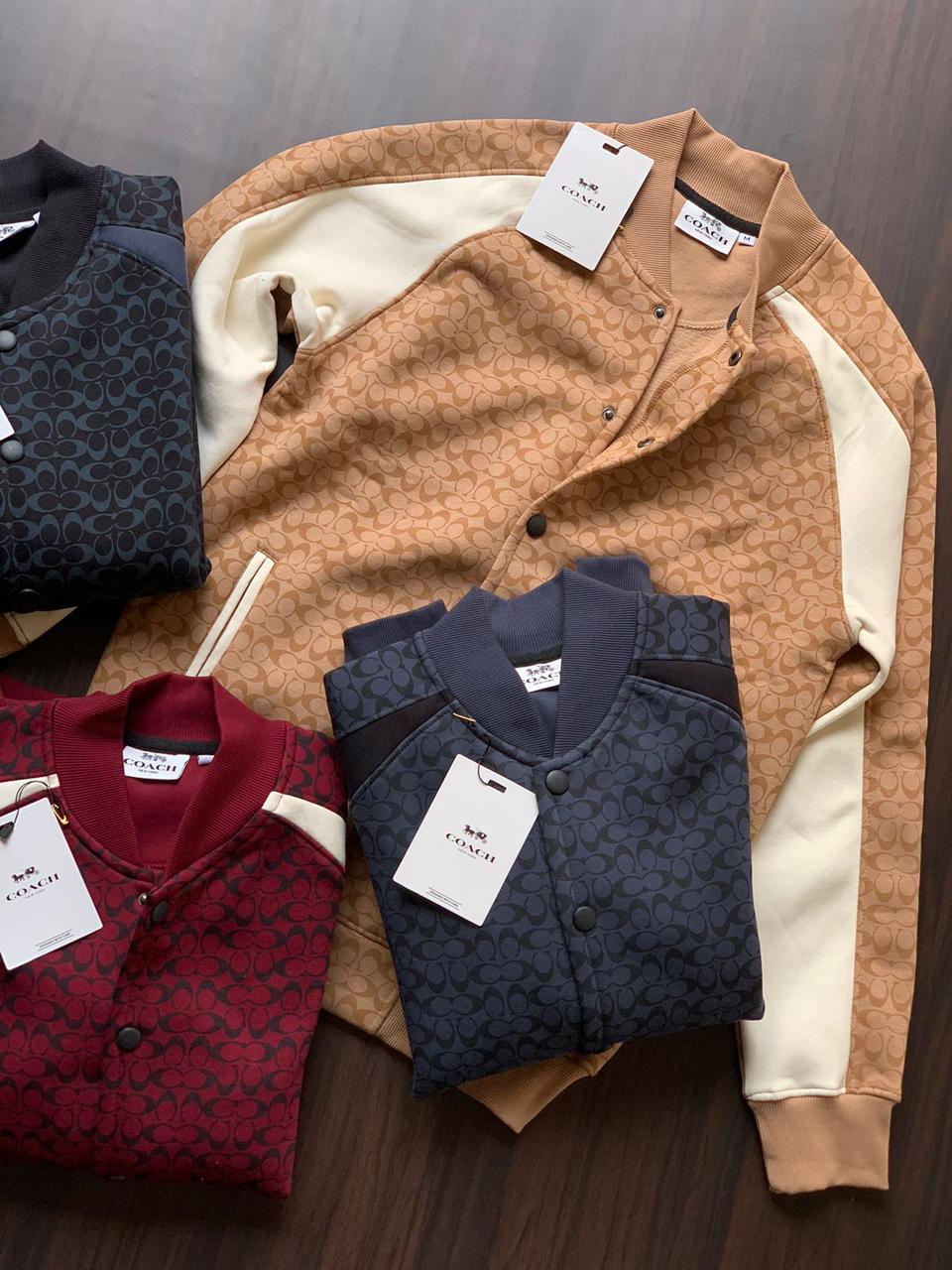 First Copy Coach Premium Open Buttons Fleece Jacket - Image 2