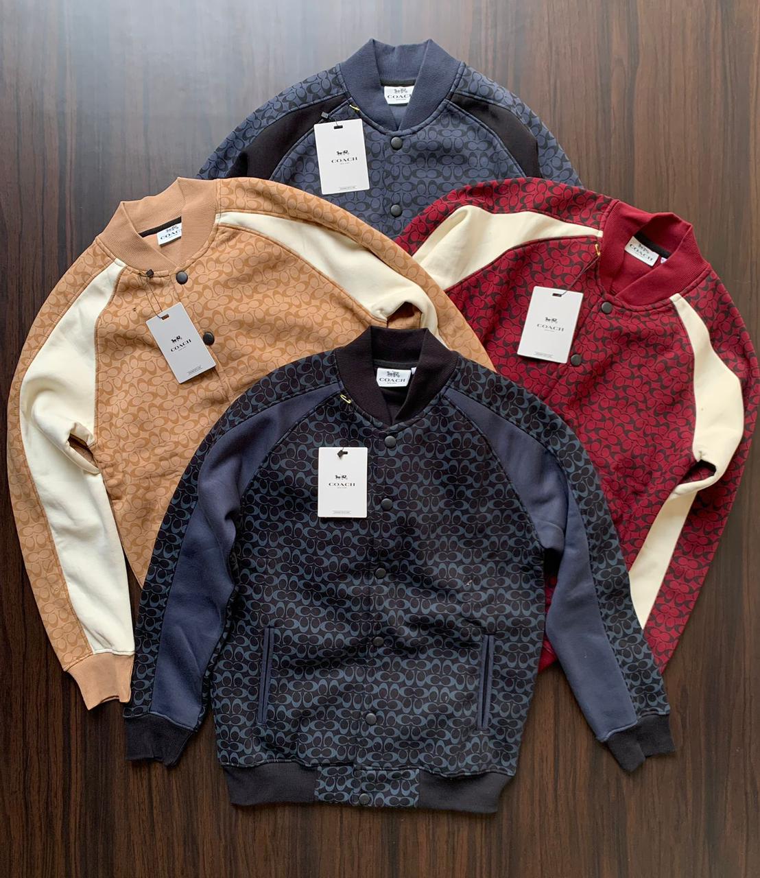 First Copy Coach Premium Open Buttons Fleece Jacket - Image 3