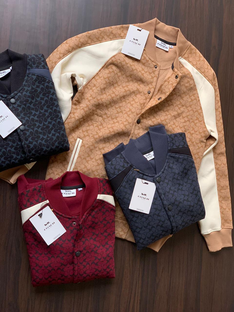 First Copy Coach Premium Open Buttons Fleece Jacket